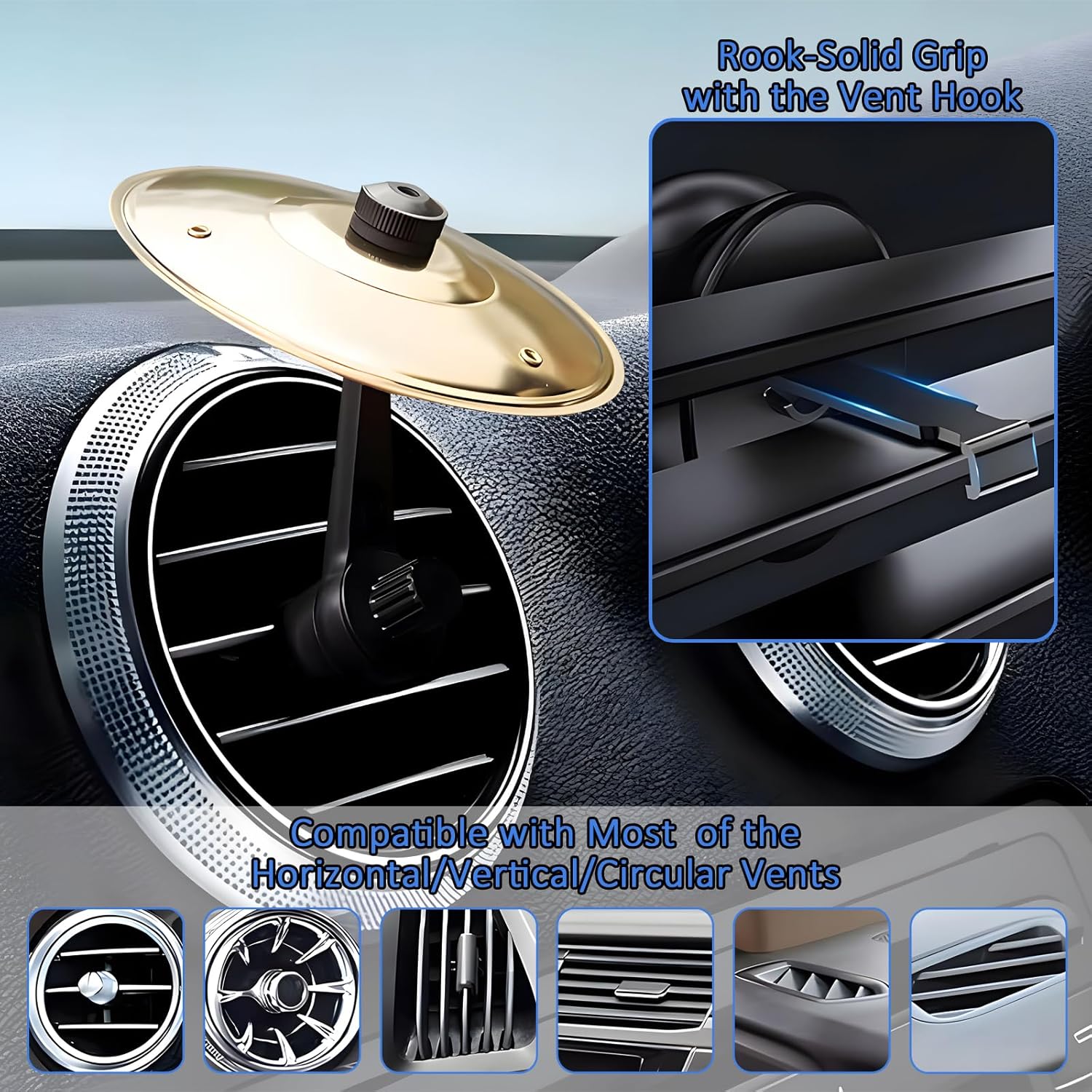 ​​🎵🚗Turn Every Commute into a Rock Concert— Portable Car Vent Crash Cymbal​