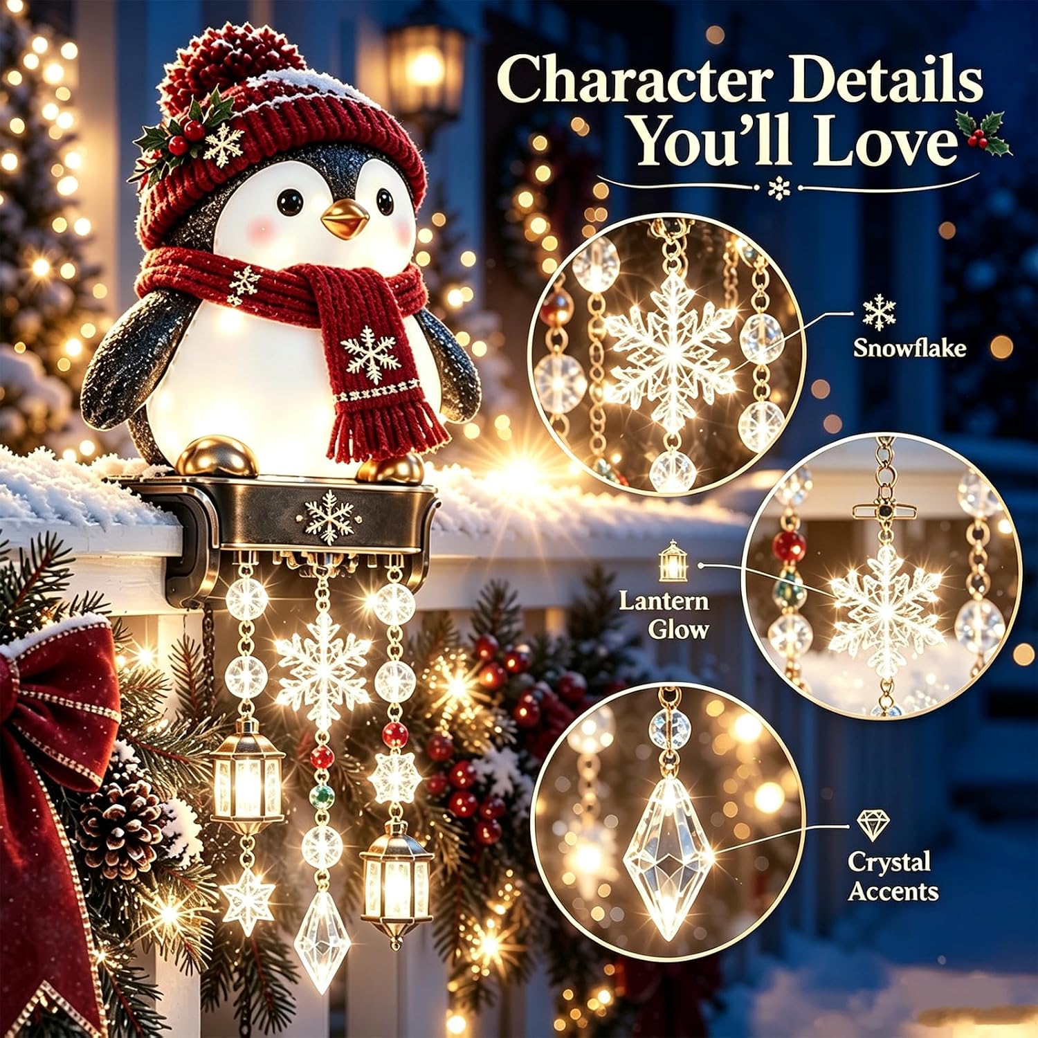 Christmas Character Railing Lights