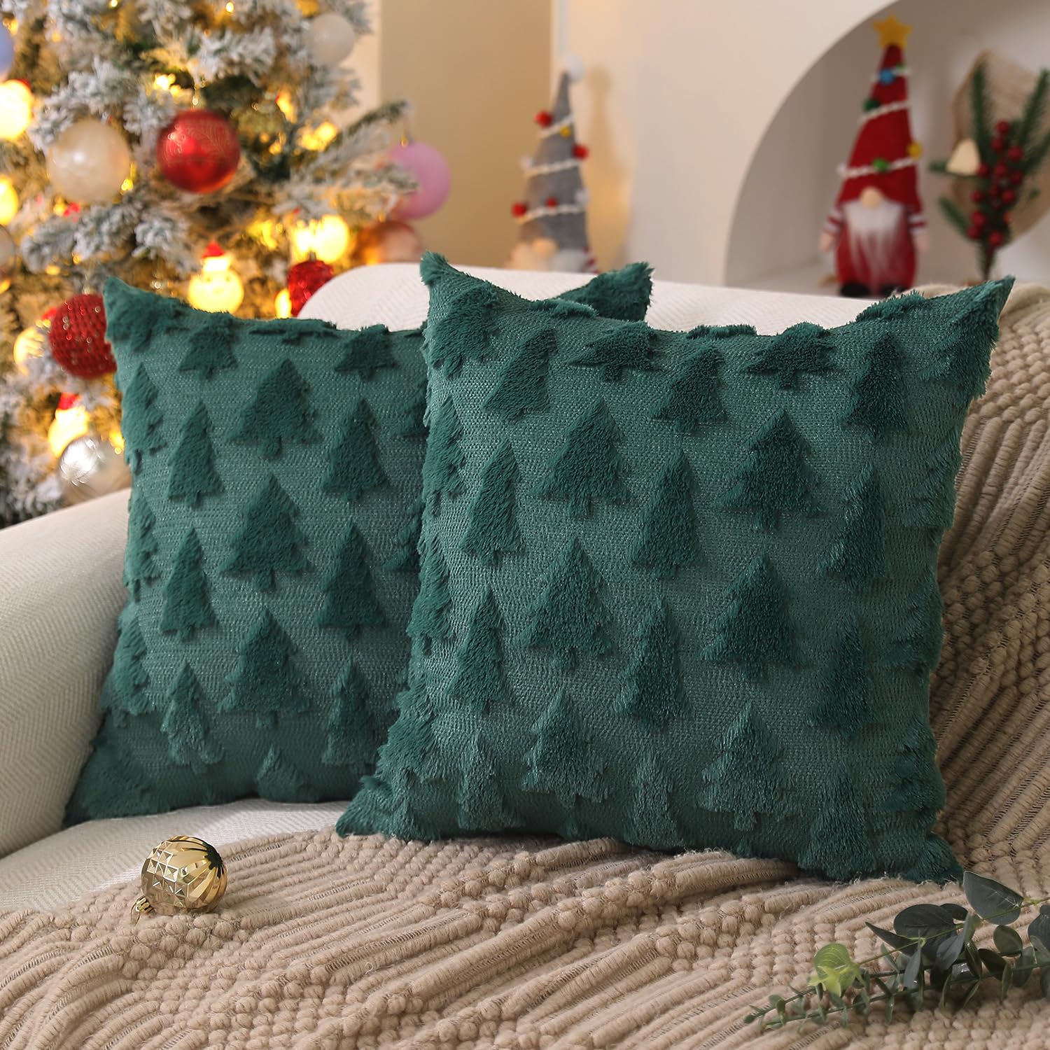 Christmas Tree Pillow Covers