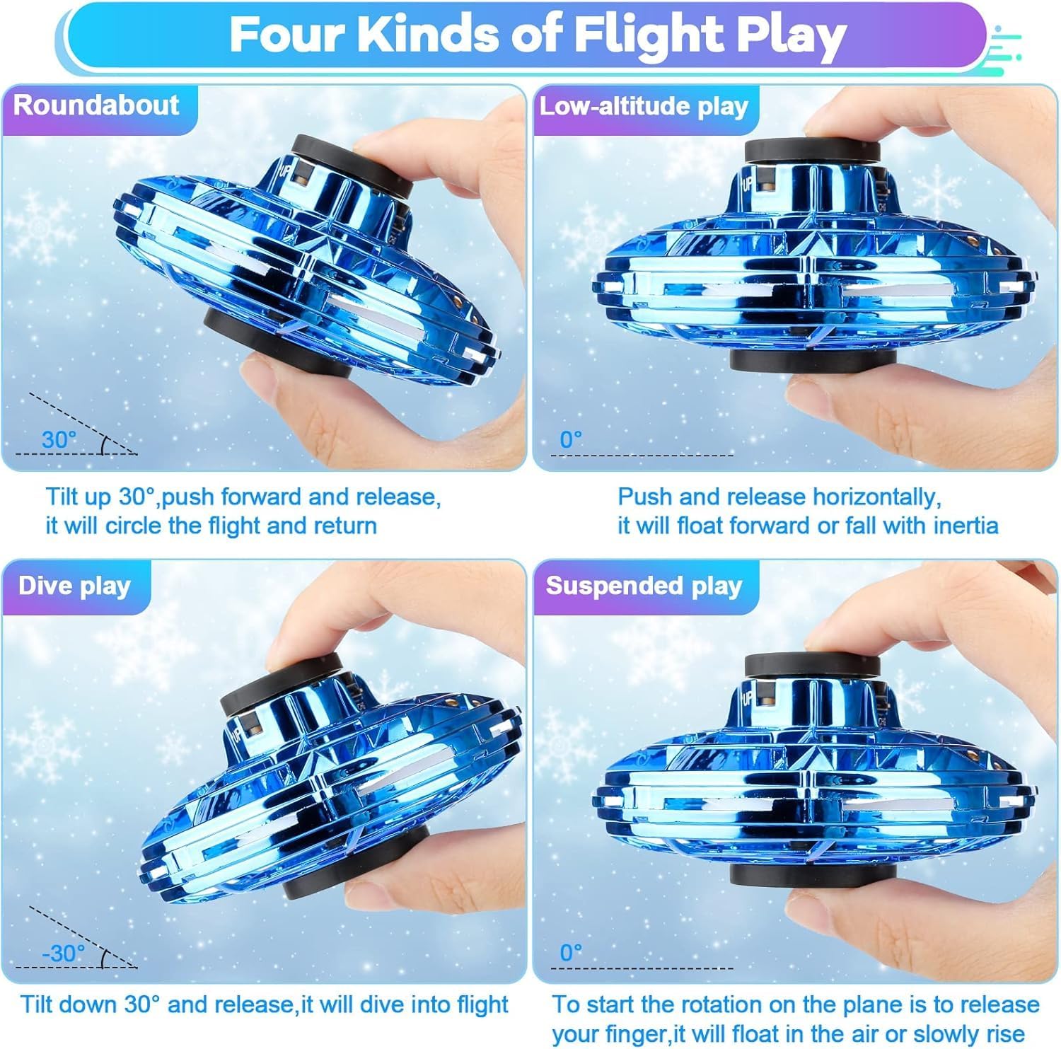 Mini UFO Hand Operated Mini Drone - Flying Ball Toys