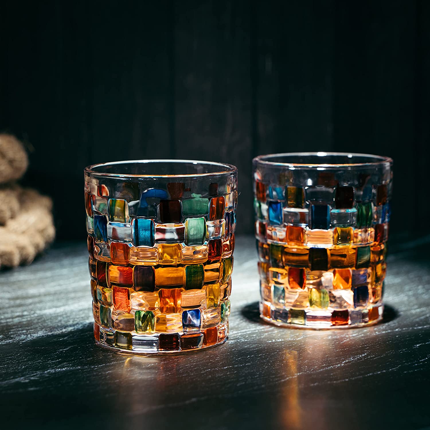 Colorful Crystal Whiskey Glass