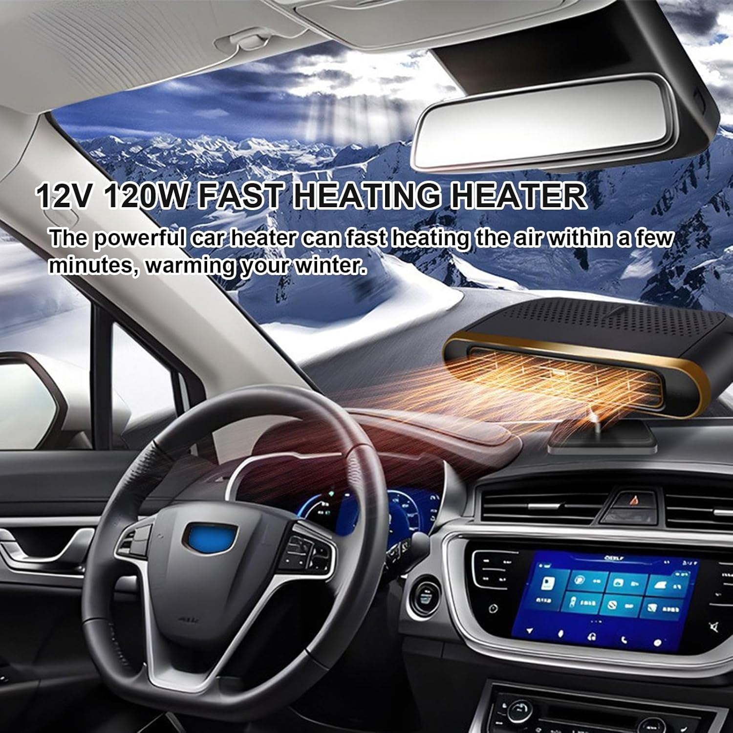 Widened Portable Fast Heating Defrost Defogger