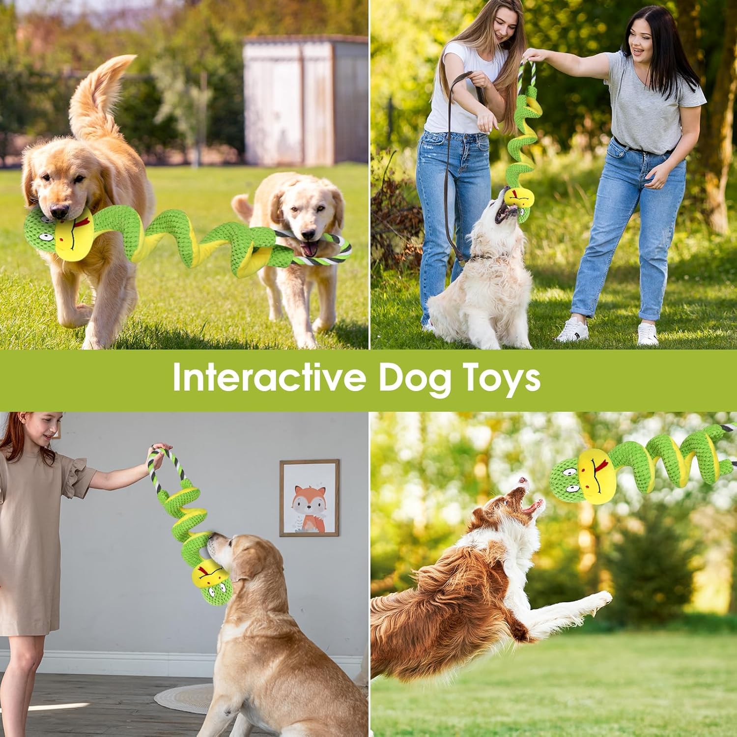 🐾Ultimate Chew-Proof Rope Toy with Squeaker & Crinkle Paper | Spiral Design Protects Teeth + Anxiety Relief for Tough Chewers 💖