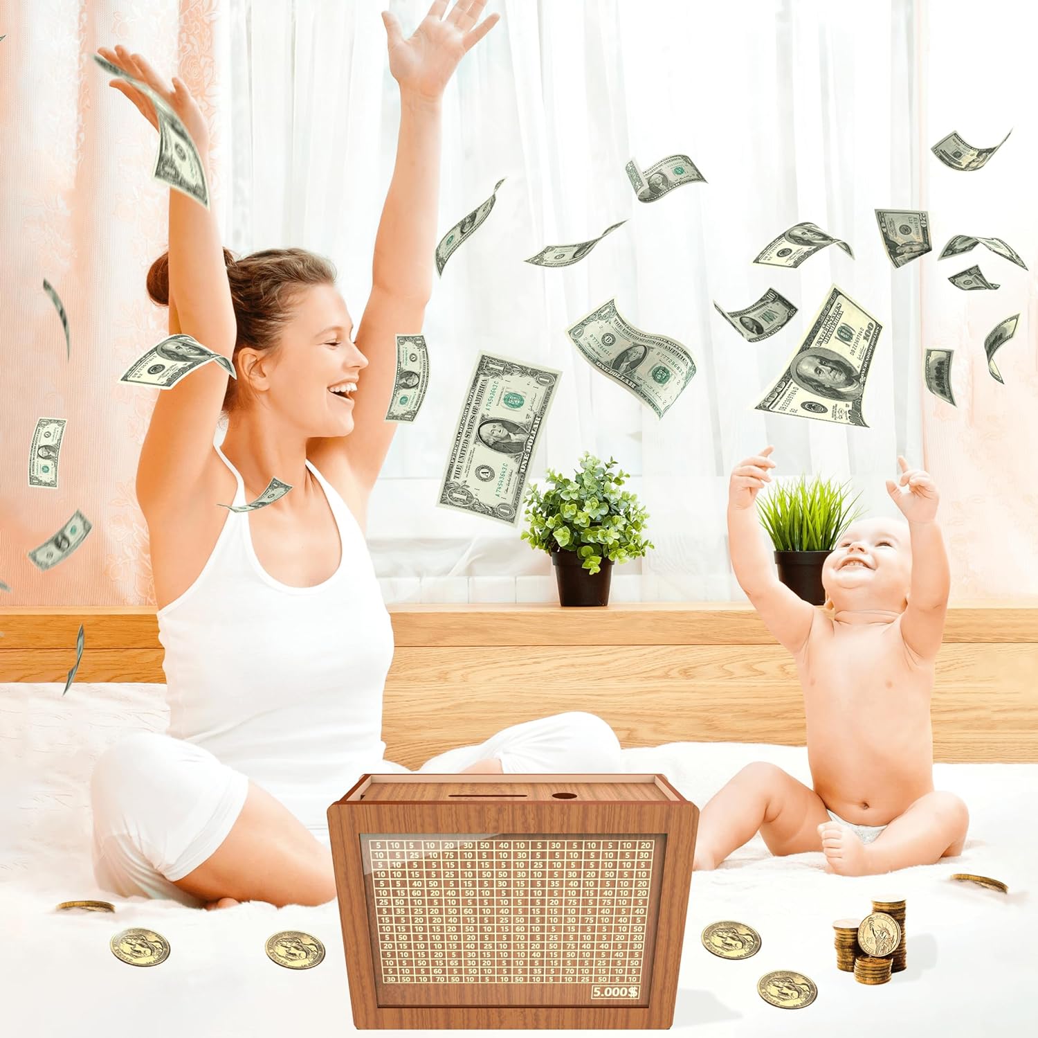 🔥New Arrivals 50% off🔥Retro Style Wooden Money Box