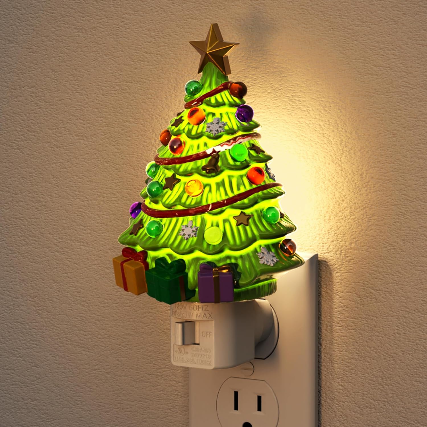 Cute & Funny Ceramics Christmas Night Light for kids