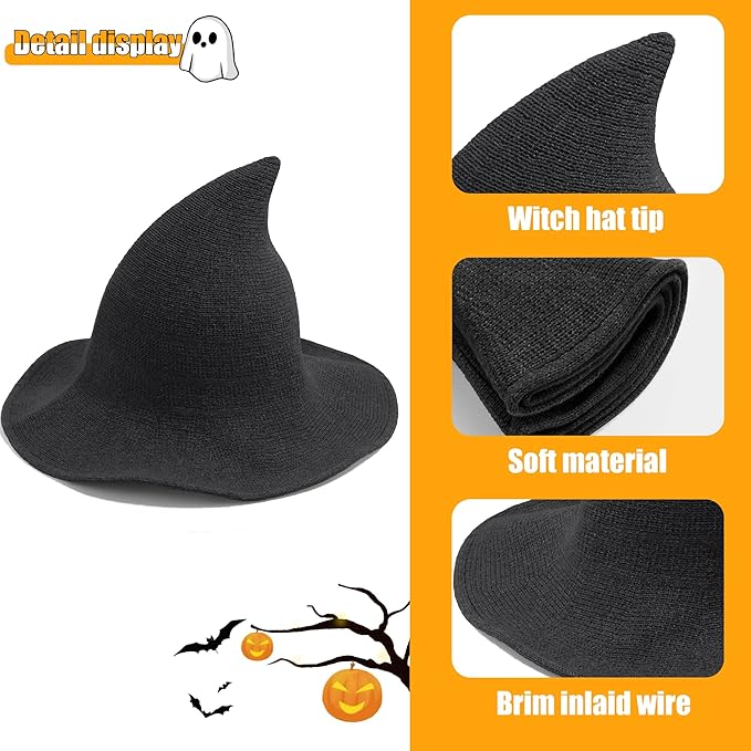 👻Halloween Witch Wool Hat for Women
