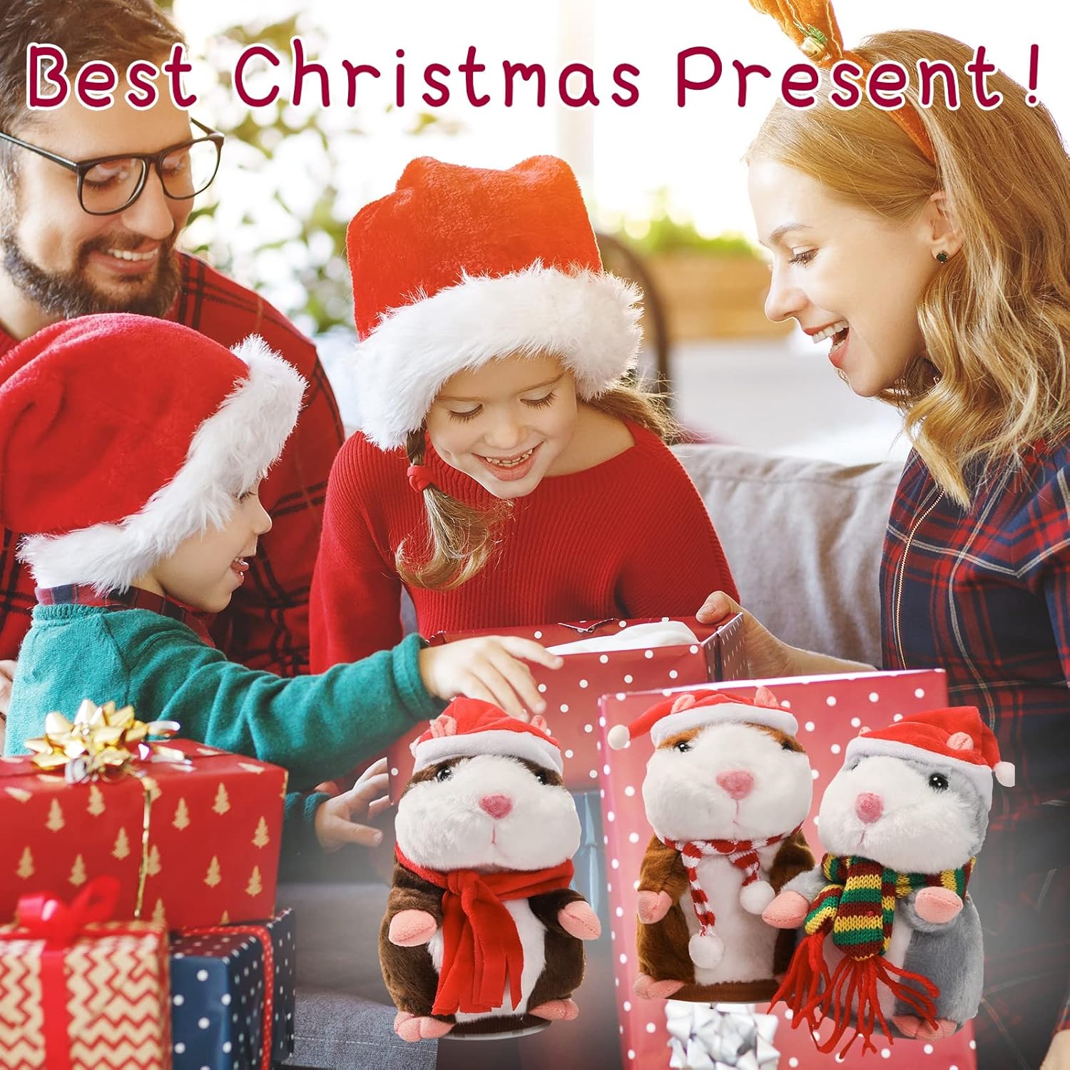 Christmas Talking Hamster Plush Toy