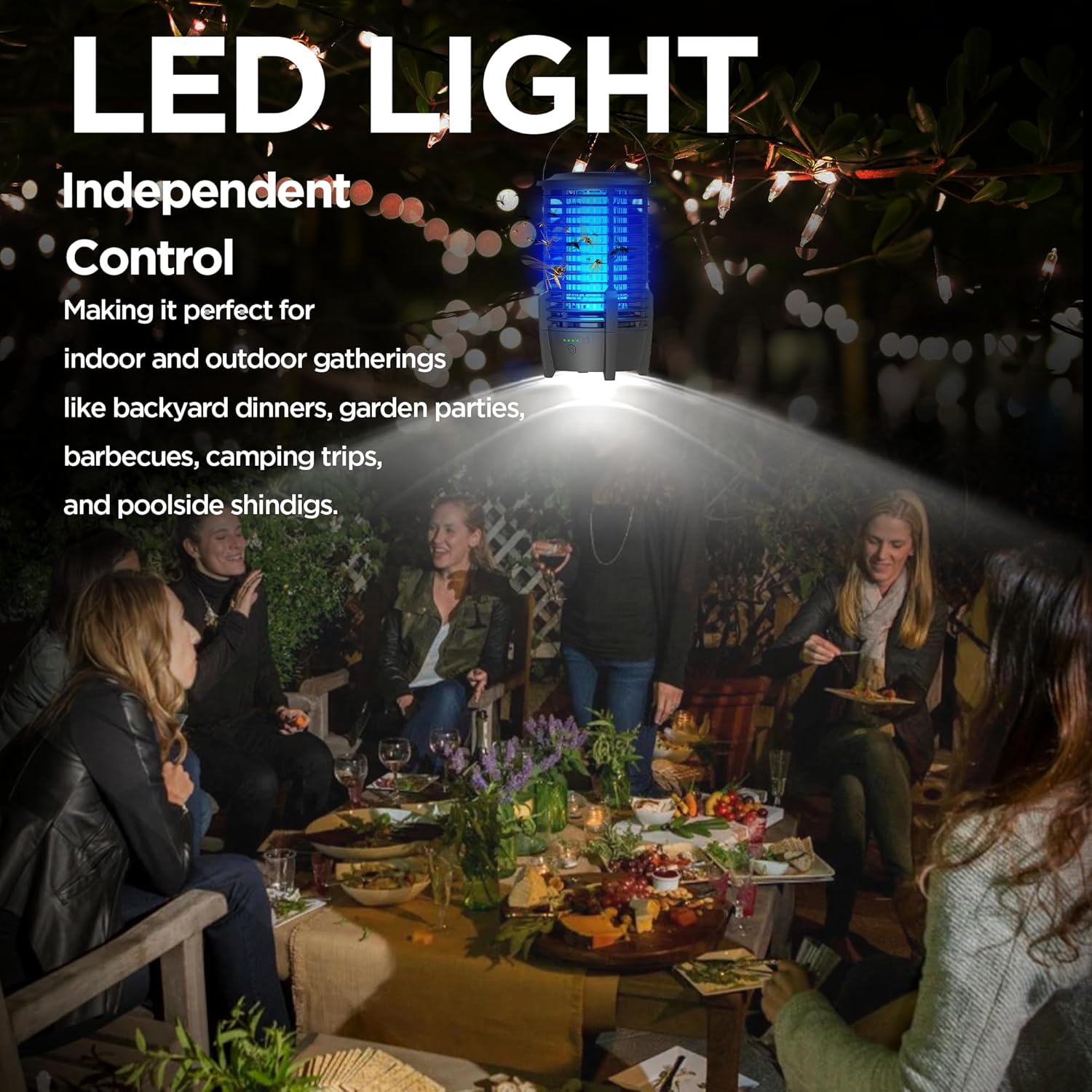 Portable Rechargeable Insect Trap with LED Light