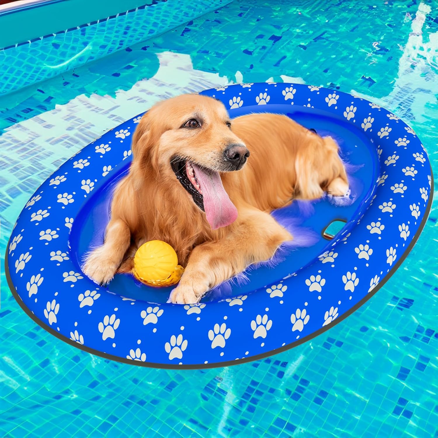 Dog Pool Float Summer Dog Floats for Pool, Sturdy Dog Float Raft for Large Dogs, Scratch Resistant Dog Floties for Pool, Lake