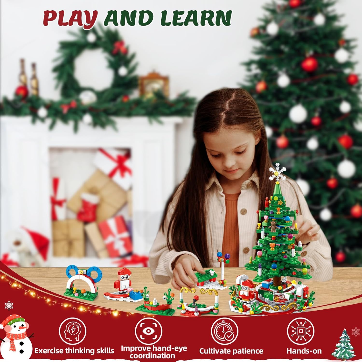 ✨Last Day 49% OFF 🎁Countdown Calendar 2024 Christmas Theme Building Set