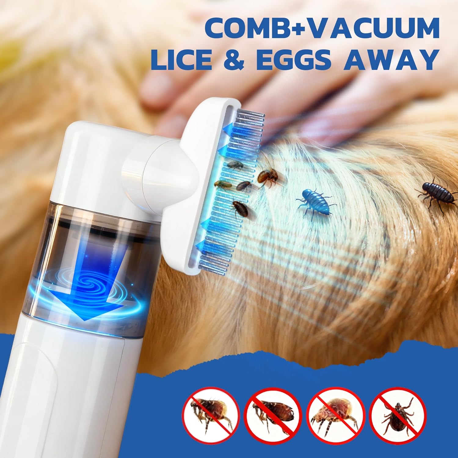 Petsume™ Wireless Electric Lice & Flea Comb
