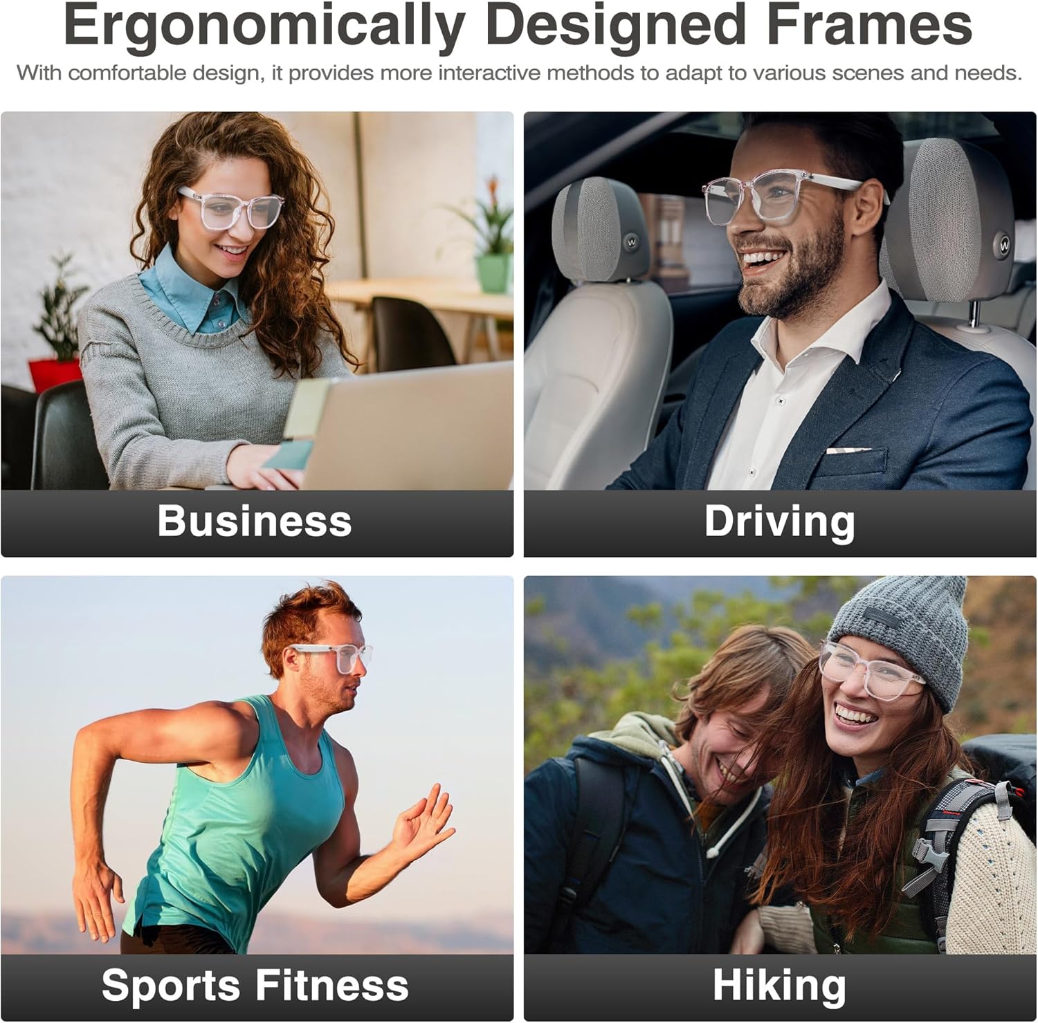 Smart Audio Sunglasses – Shape-Shifting Lenses + Invisible Tech for Active Lifestyles