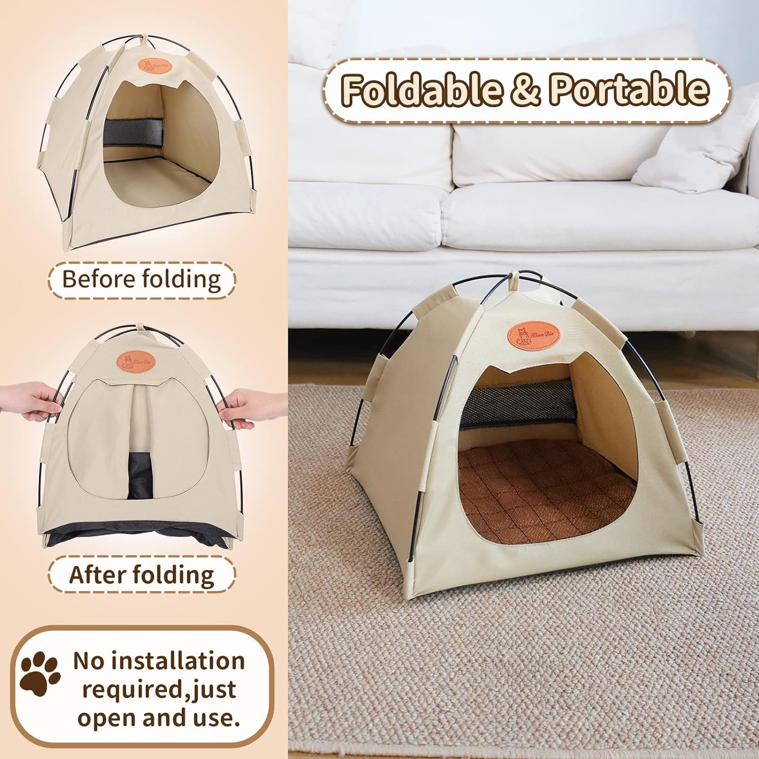 🔥49% Off Pet Essentials🥙Foldable Pet Tent