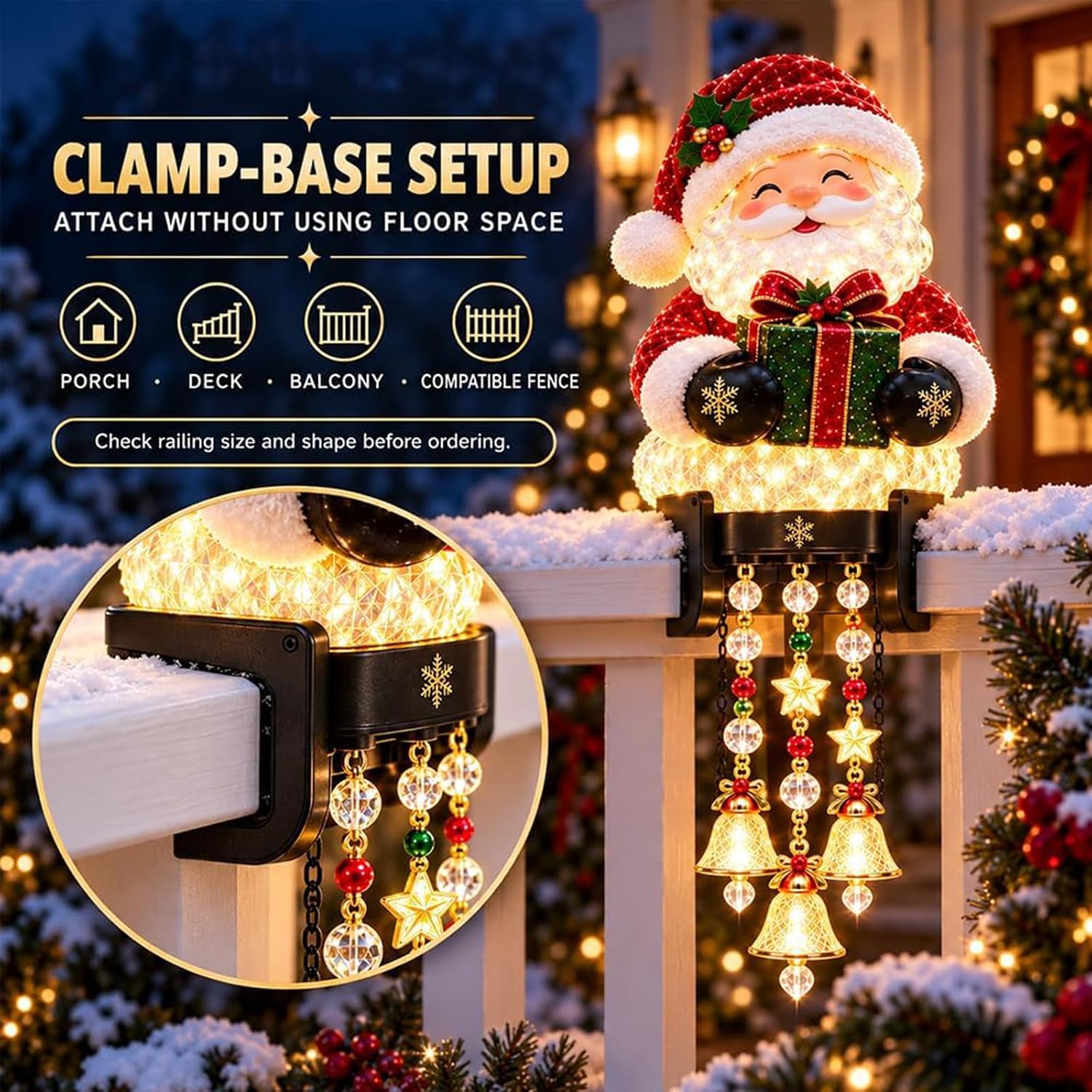 Christmas Character Railing Lights