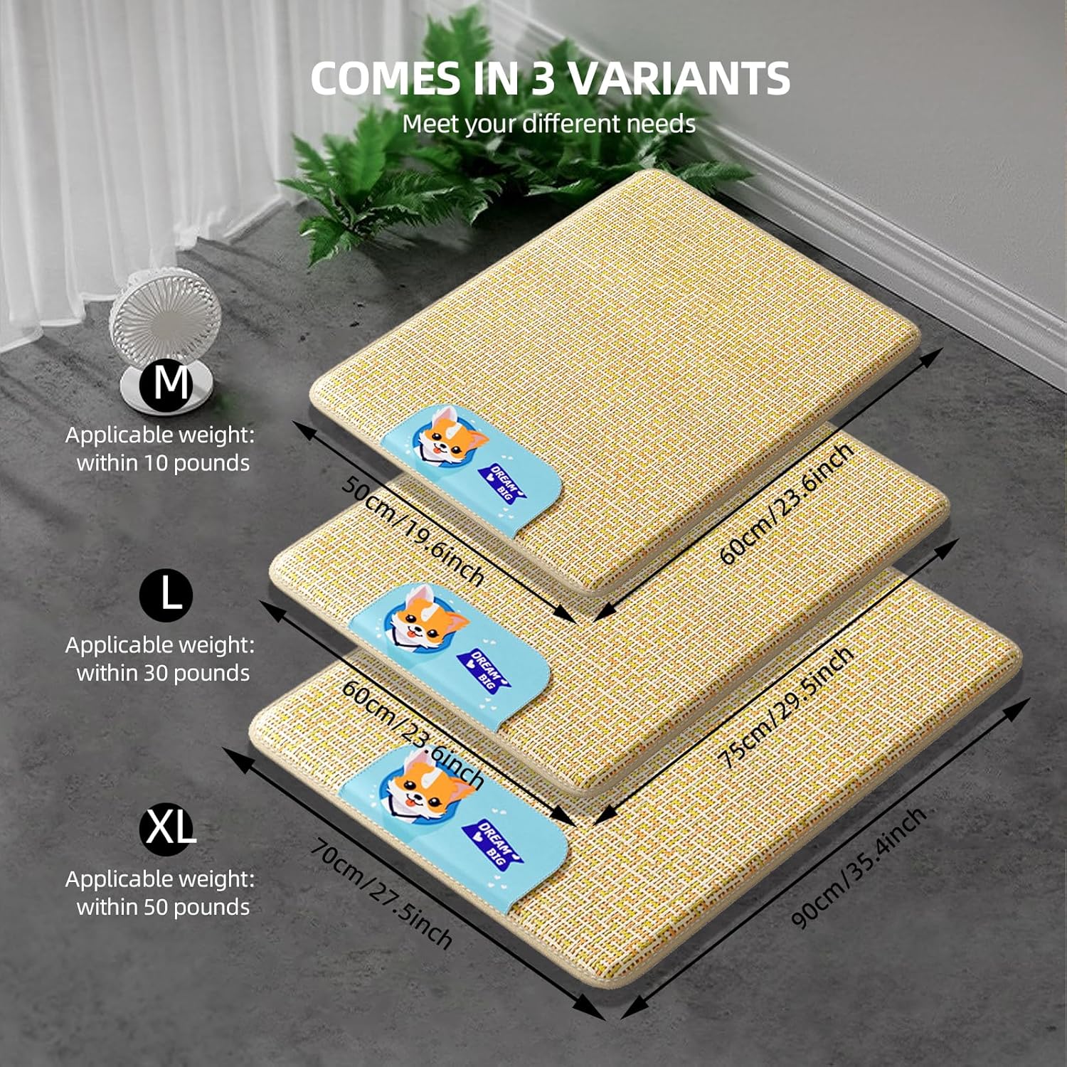 Summer Natural Rattan Straw Cooling Pet Mat for Dogs