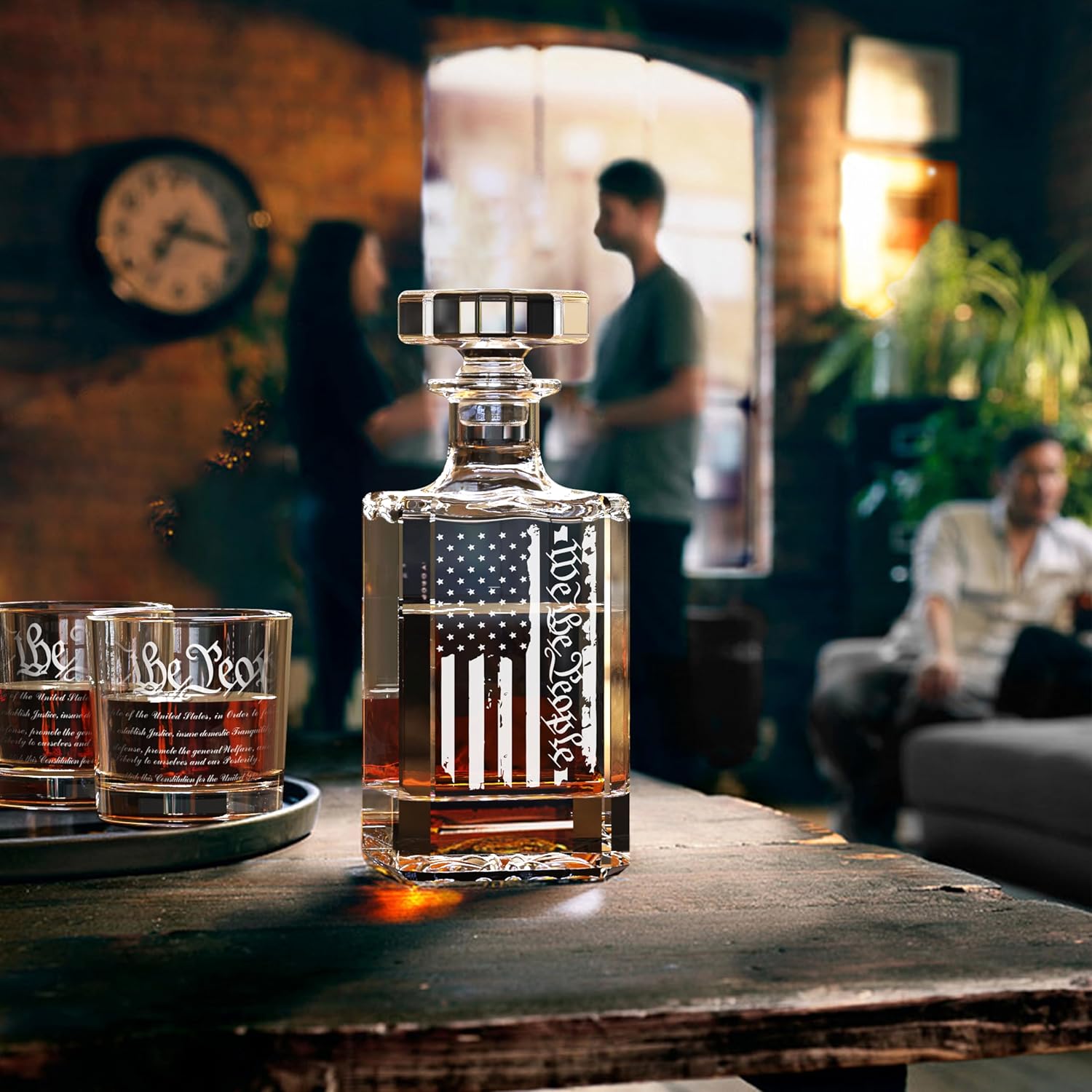 American Flag Decanter