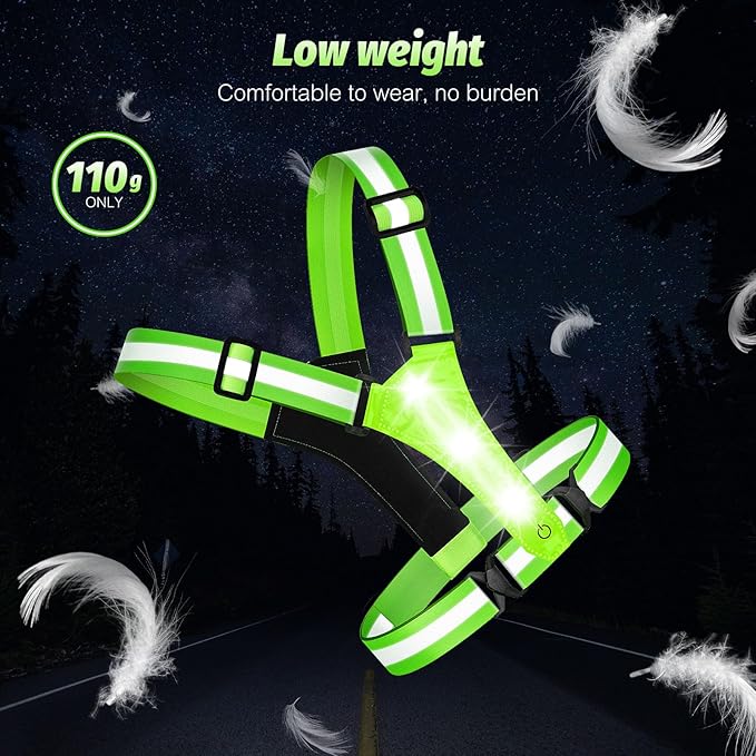 Winter High-Brightness LED Charging Running Vest