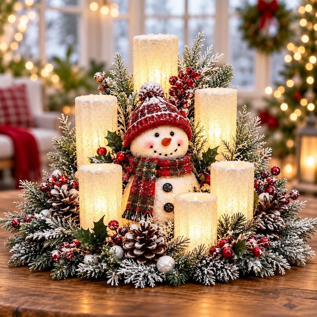 Light-up Christmas Candle Holder