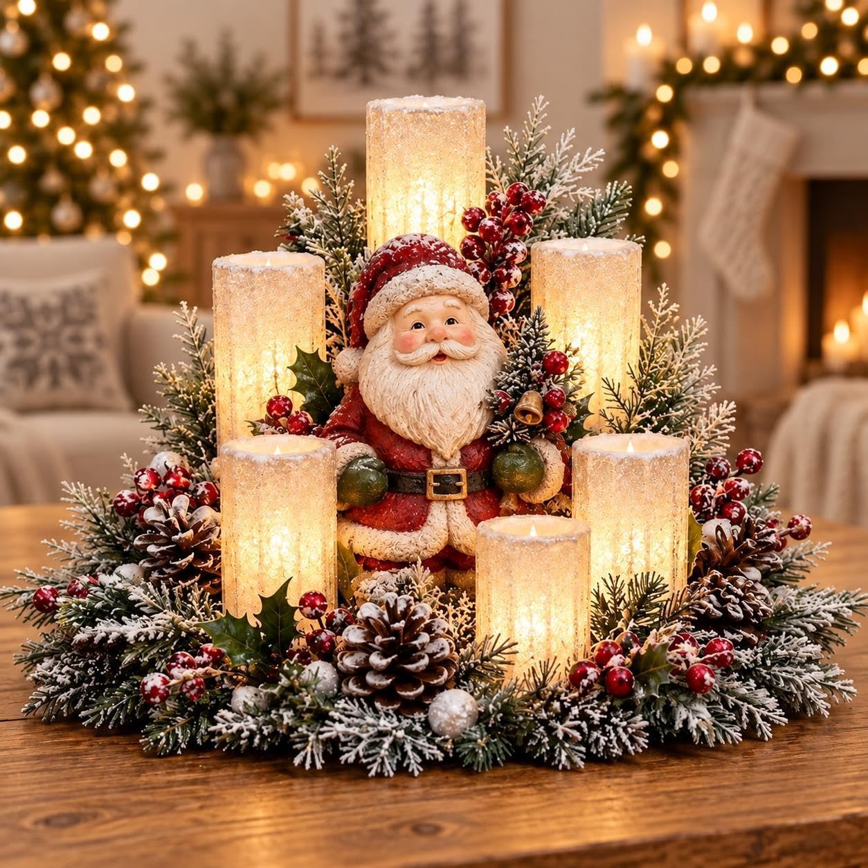 Light-up Christmas Candle Holder