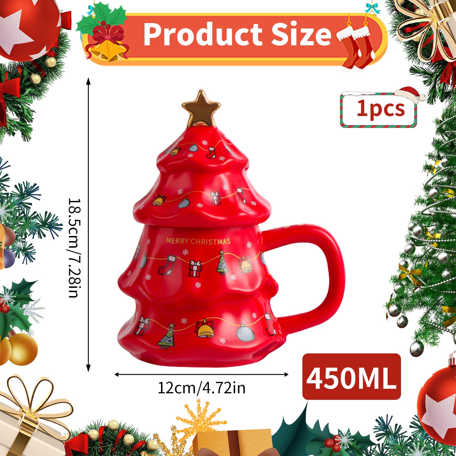 🎁The Best Gift - Creative Christmas Tree Shaped Coffee Cup