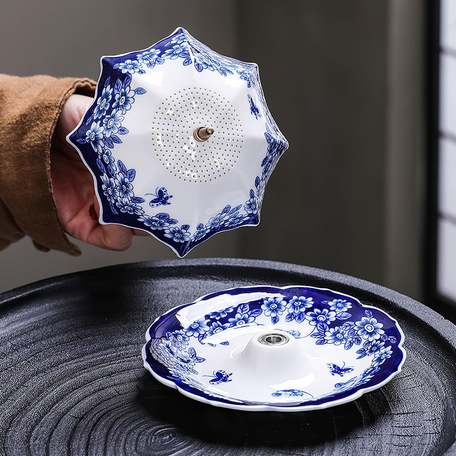 Umbrella-Shaped Ceramic Tea Strainer