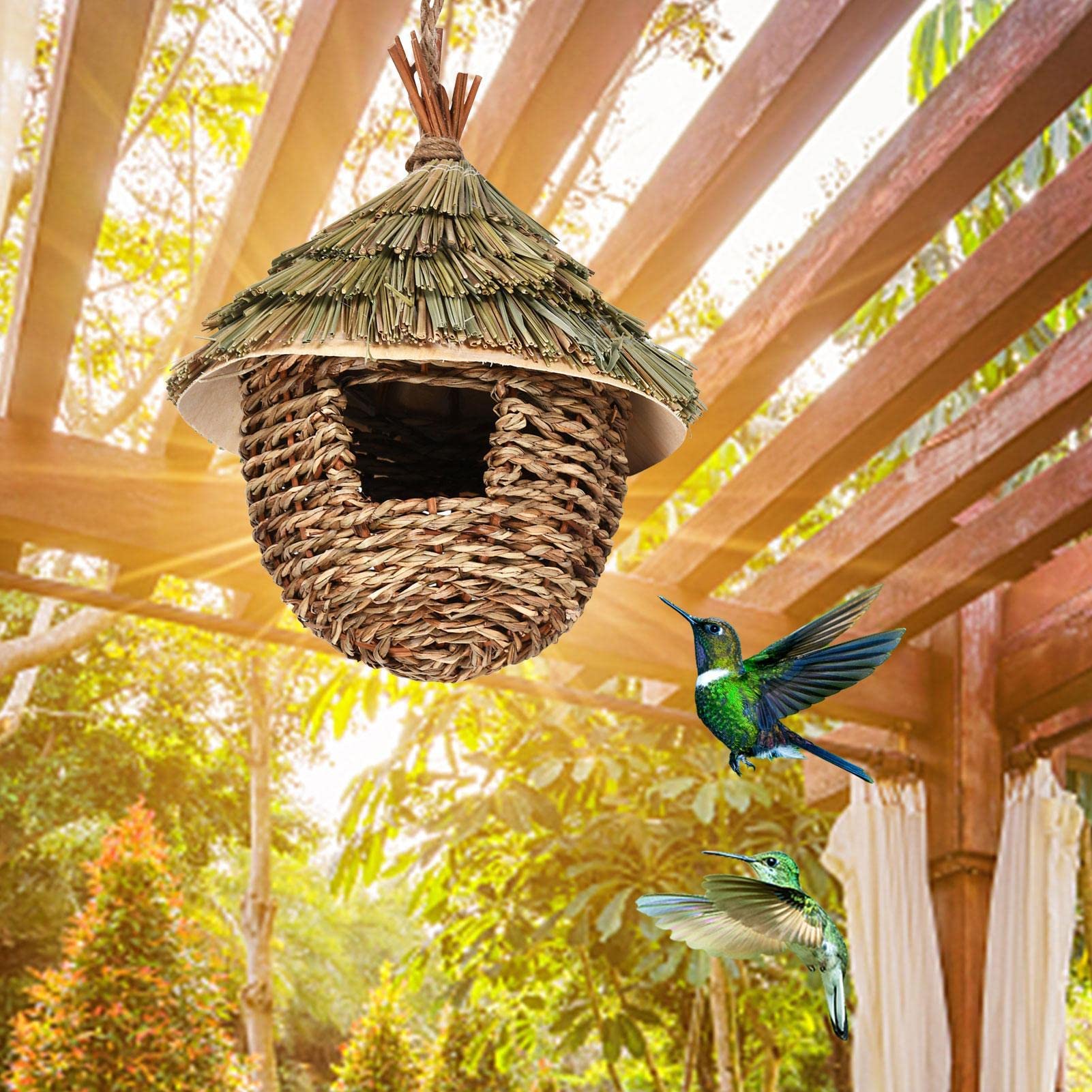 Hand Woven Cute Decorative Hummingbird House