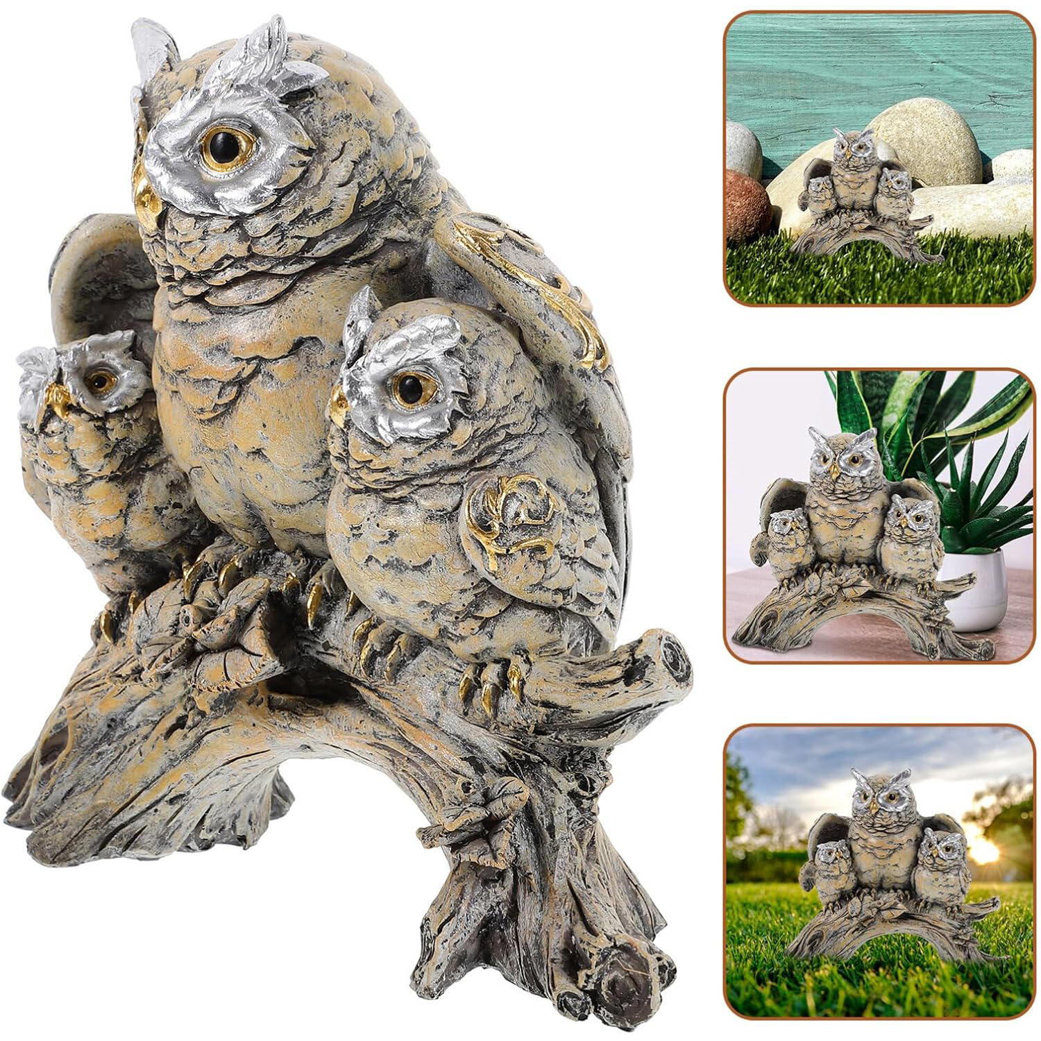 Modern Creative Owl Statue Resin Crafts Ornaments