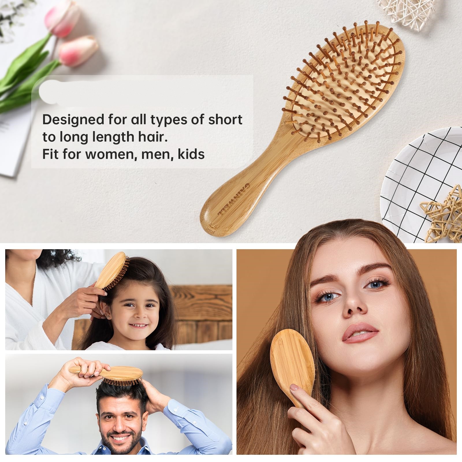 Nanzhu Bristle Needle Head Massage Hair Comb（1SET）