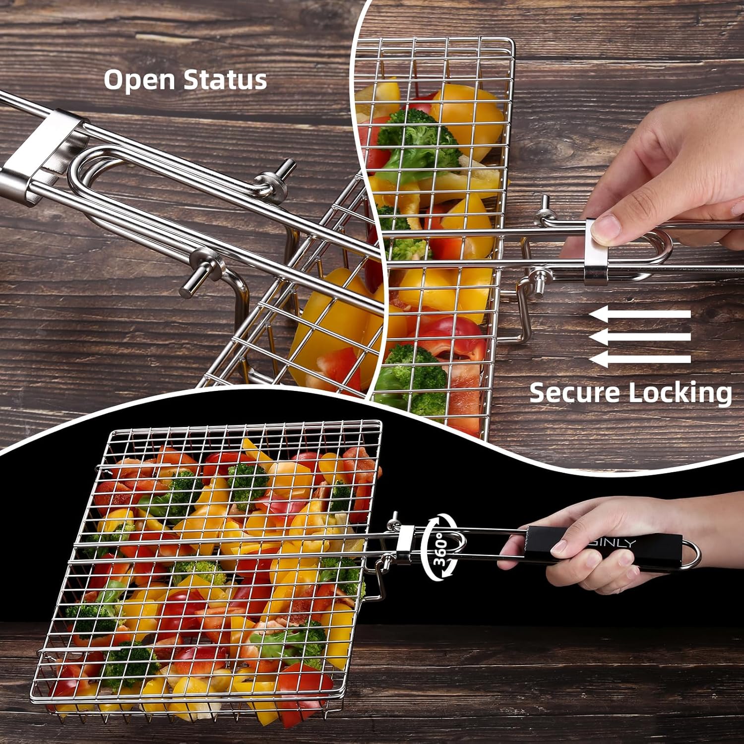 Nesting Three-Dimensional Grill Baskets