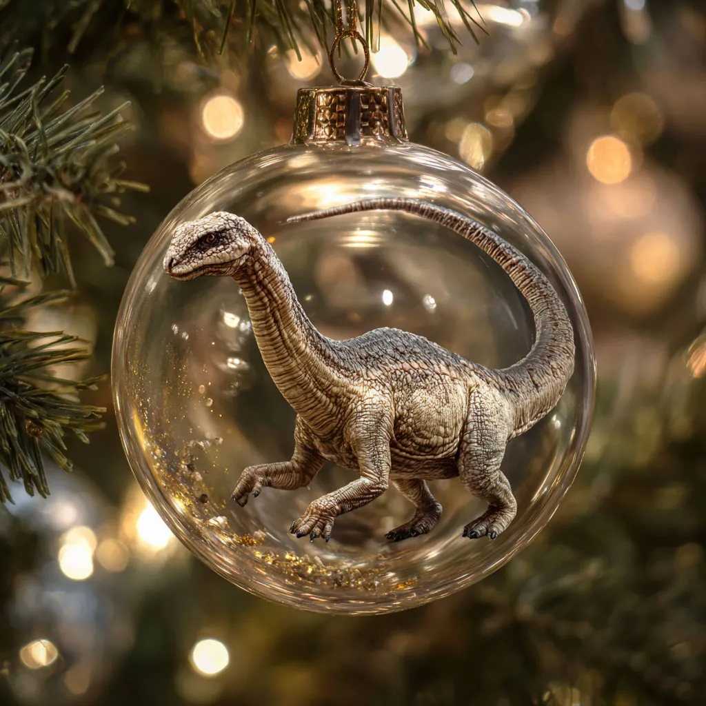 🎉 Black Friday Deal: 50% OFF – Dinosaur Christmas Ornament