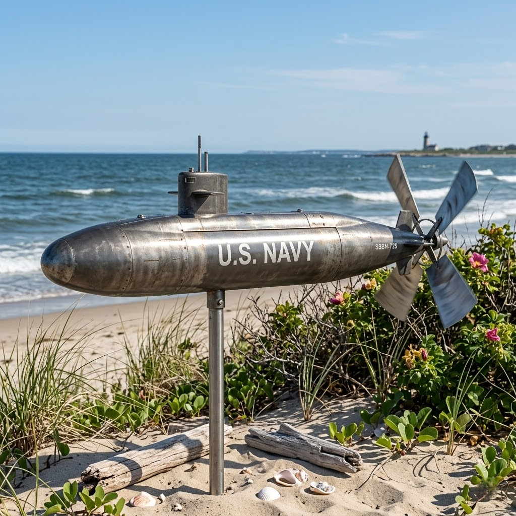 ⚓ Navy Submarine Wind Spinner