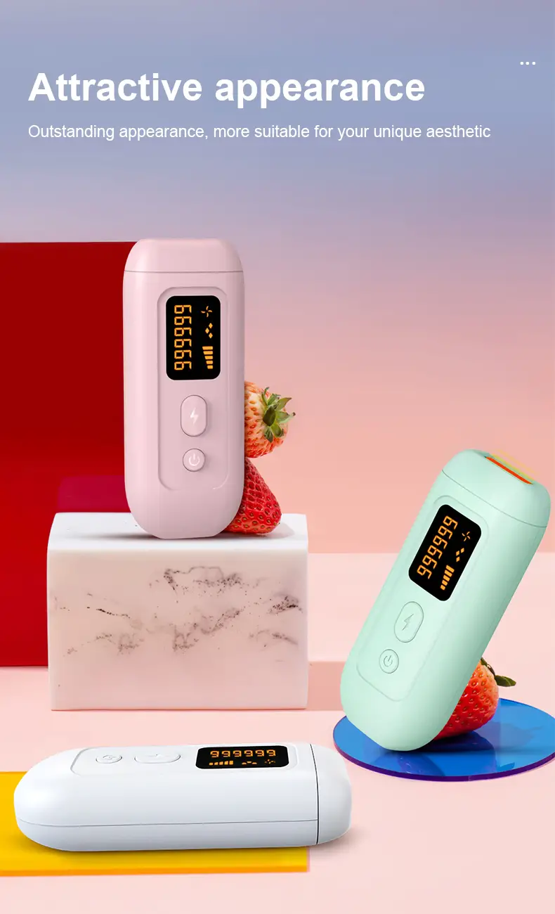 1pc effective and safety ipl hair removal device for women and men permanent hair removal 999 999 flashes painless hair remover on armpits back legs arms face bikini line 5 different modes also help to smooth skin 7 08 x2 68 details 9