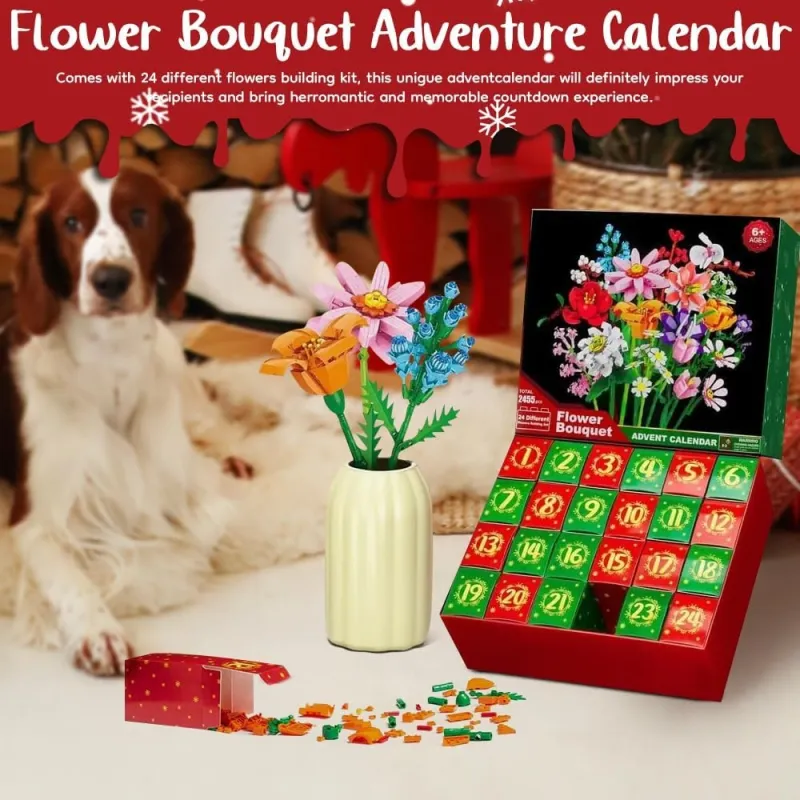 24 Day Spring Bloom Flower Bouquet Advent Calendar