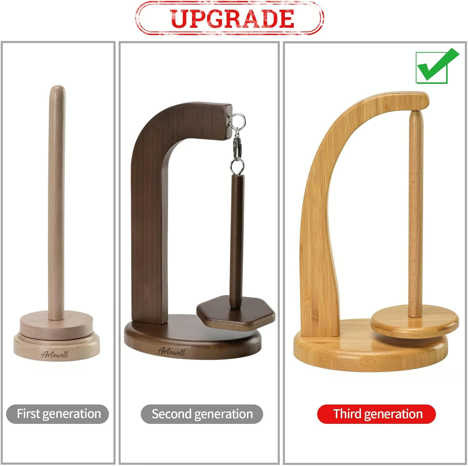 Wooden Yarn Spool Rack