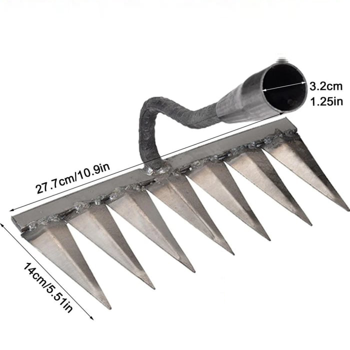 Multi-purpose carbon steel garden rake