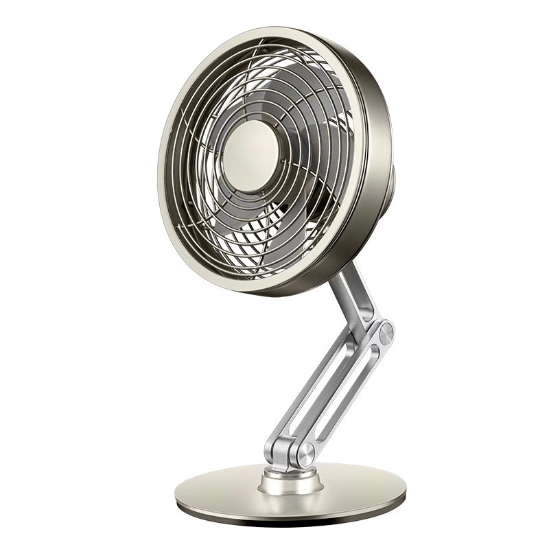 360 Degree Rotating Folding Metal Fan USB/Charging Office Desktop