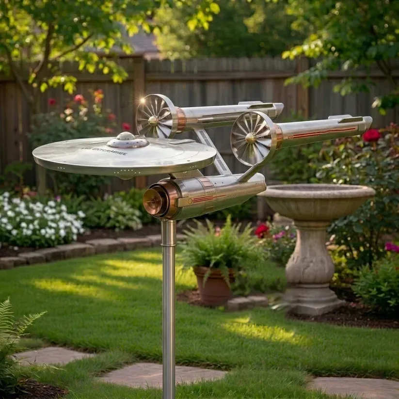 🚀Starship Voyager Interstellar Garden Windmill