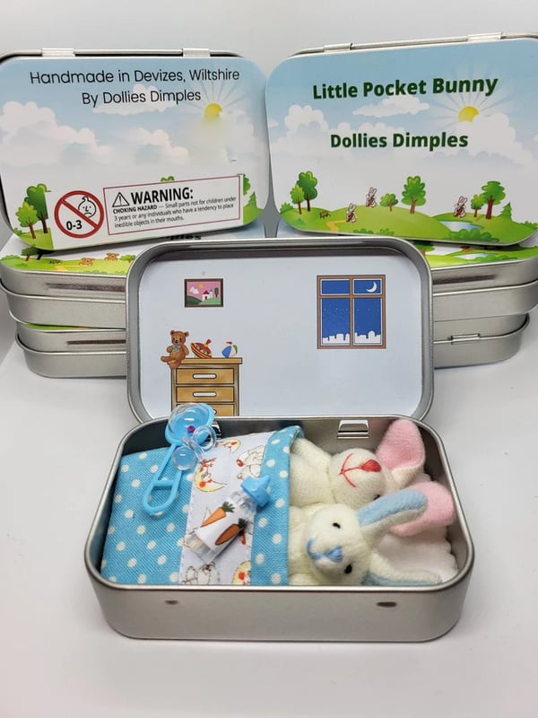 🐰Bunny Mummy Tiny Plush Pocket Tin