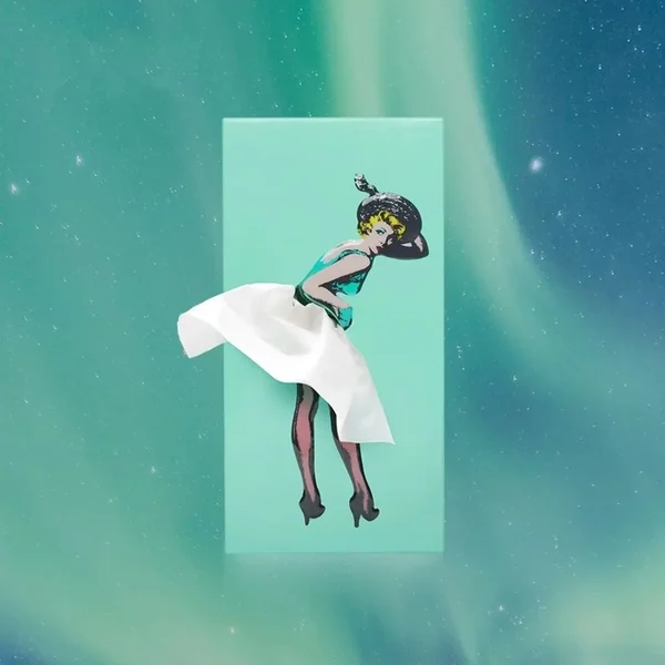 Lying Skirt Tissue Box - Charming Vintage Pop Art Tissue Holder 