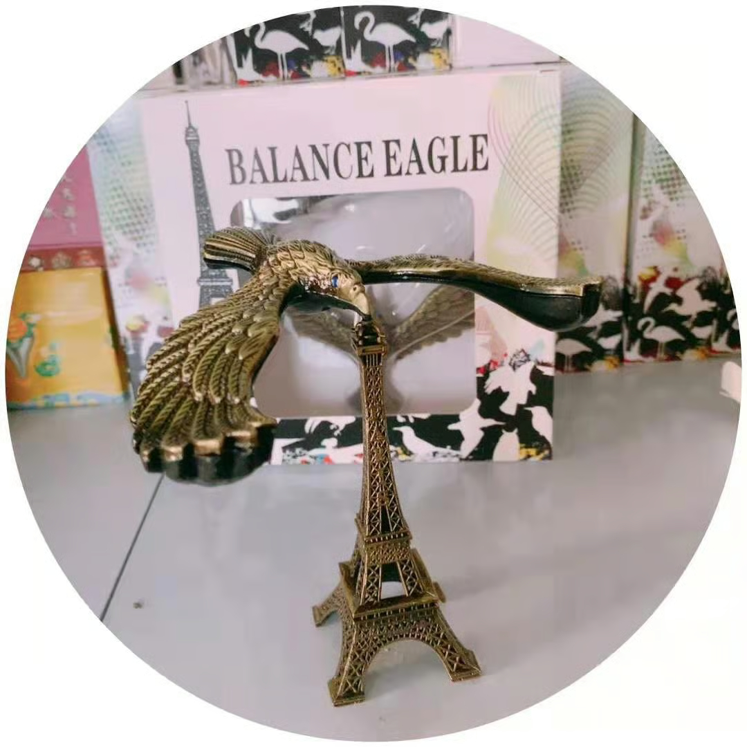 Metal Eiffel Tower Balance Eagle