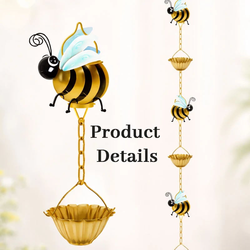 Whimsical Bee Rain Chain 🐝 — Transforming Rainy Days into a Garden Spectacle