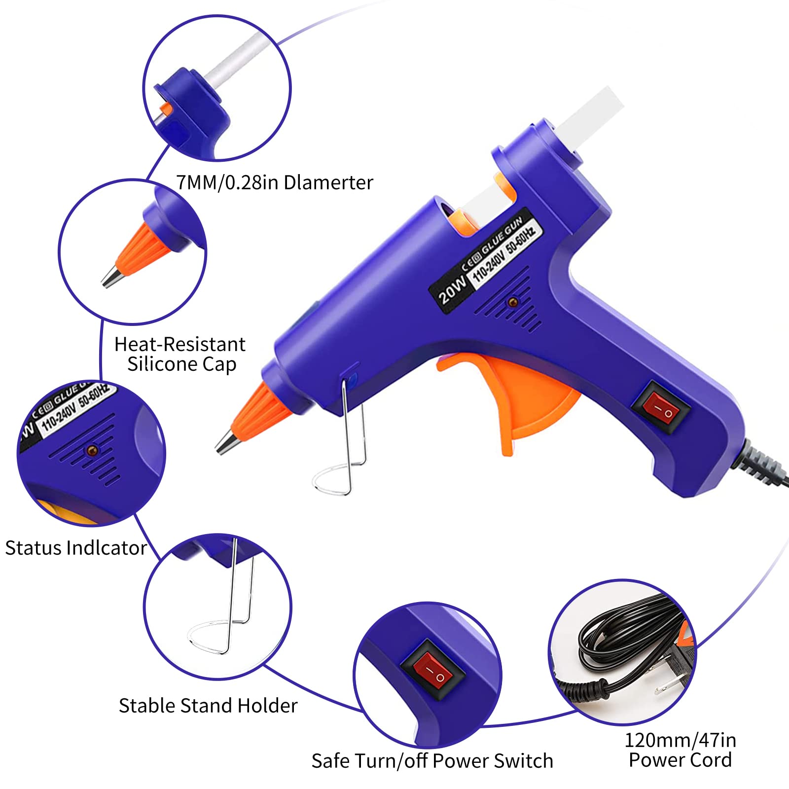 Mini Hot Glue Guns Kit