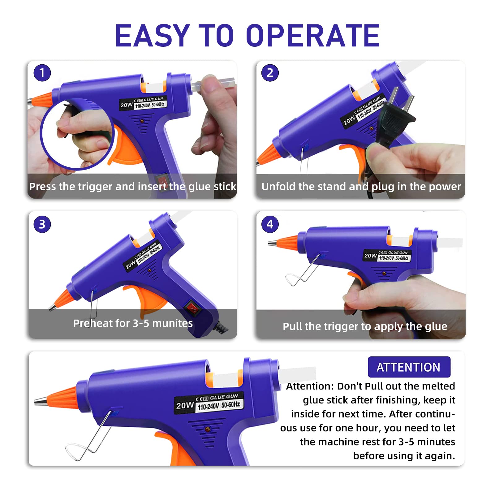 Mini Hot Glue Guns Kit
