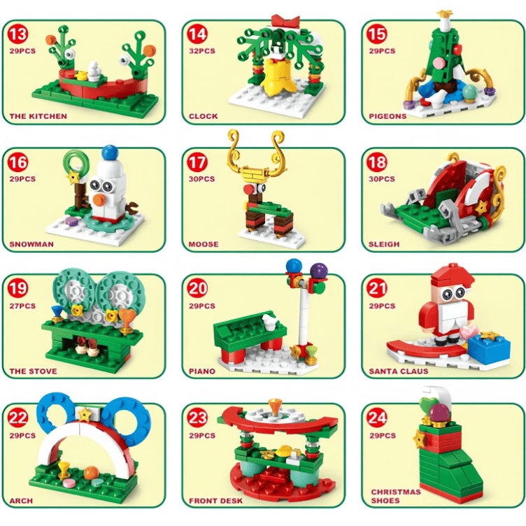 ✨Last Day 49% OFF 🎁Countdown Calendar 2024 Christmas Theme Building Set