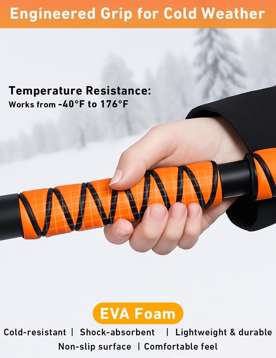 ❄️🚙 Extendable Snow Brush & Ice Scraper with 360° Pivoting Head