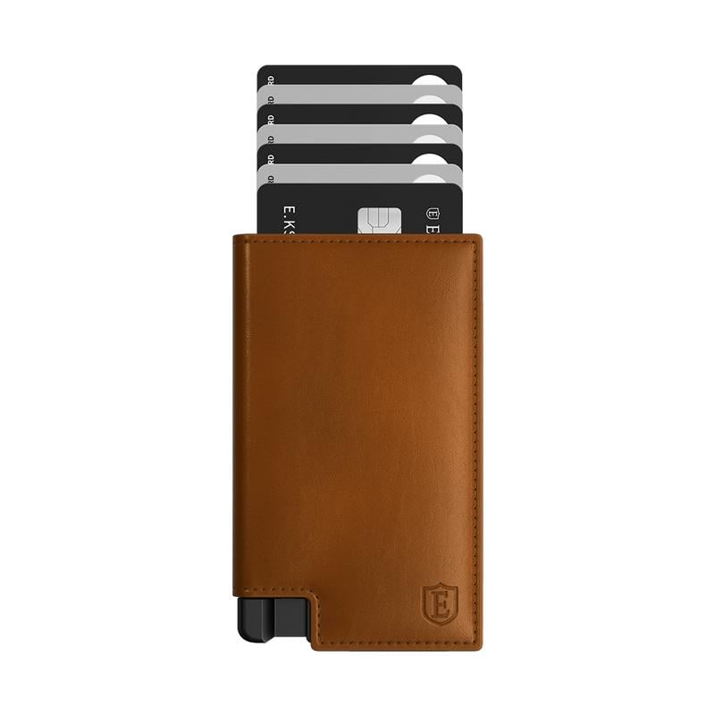 💖Handcrafted Italian Leather Wallet – RFID Blocking, Quick-Access Button, Holds 1–14 Cards & Bills