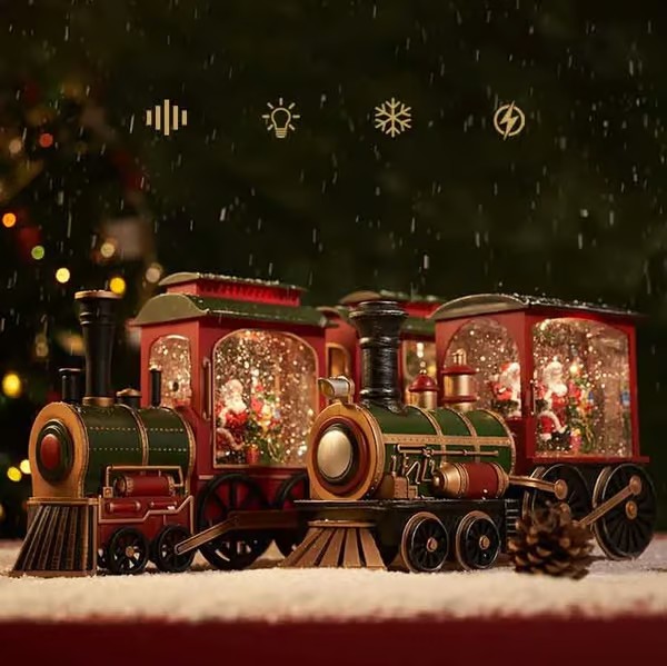 🎅Christmas Eve train snowflake Music Box