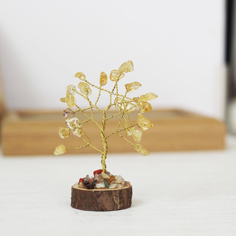 🍀12 Mini Crystal Tree Set｜Feng Shui Gemstones for Energy Healing