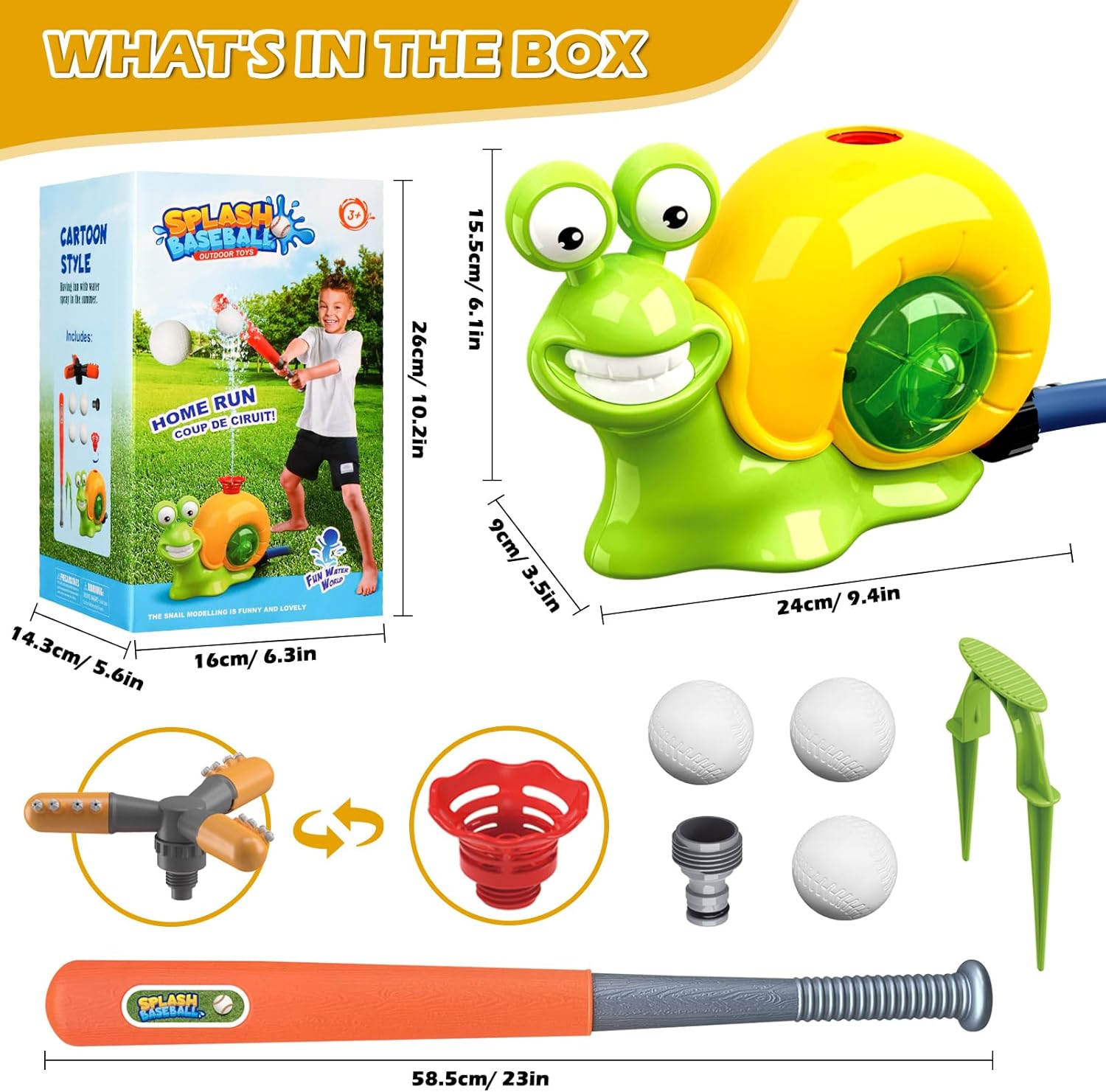 💝Water Sprinkler Baseball Toy