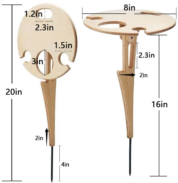 🍷Outdoor Folding Wine Table